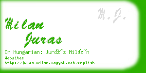 milan juras business card